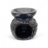 Brûle-parfum en céramique décor en relief, H 7,5 cm, Ø 7 cm LOT DE 20 ASSORTIS
