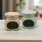 Brûle-parfum en céramique décor en relief, H 7,5 cm, Ø 7 cm LOT DE 20 ASSORTIS