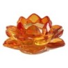 Bougeoir en verre forme fleur de lotus Ø 11 cm