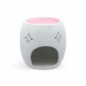 Brûle-parfum en céramique décor ange, H 8,5 cm, Ø 7,5 cm. Lot de 4 assortis