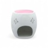Brûle-parfum en céramique décor ange, H 8,5 cm, Ø 7,5 cm. Lot de 4 assortis