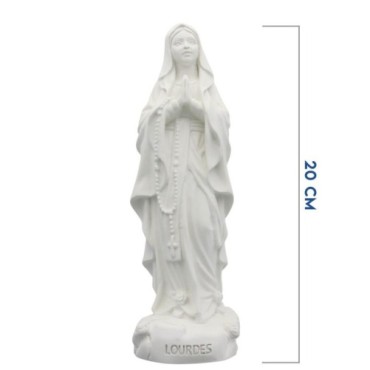 Statue fluorescente en résine de Notre Dame de Lourdes. Hauteur 20 cm.