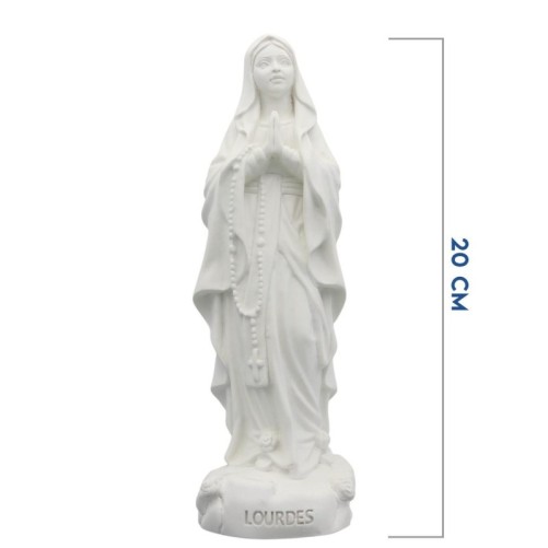 Statue fluorescente en résine de Notre Dame de Lourdes. Hauteur 20 cm.
