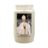 Veilleuse blanche 3 jours avec image classique de saint, hauteur 9,5 cm Ø 5.5 cm..