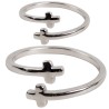 Bague ajustable en argent 925, disponible en 2 tailles. Livrée en boîte.