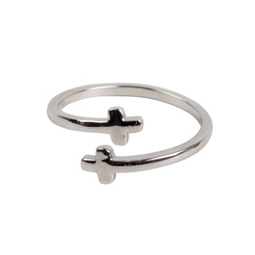 Bague ajustable en argent 925, disponible en 2 tailles. Livrée en boîte.