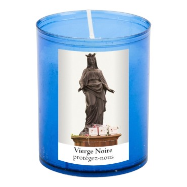 Veilleuse bleu avec autocollant blanc de saint 20/24, H. 6,5 cm, Ø 5 cm ( VO 5)