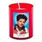 Veilleuse rouge avec autocollant blanc de saint 20/24, H. 6,5 cm, Ø 5 cm ( VO 5)