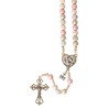 Chapelet de toutes les Mères sur corde grains en bois Ø 8 mm et croix avec Christ