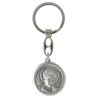 Porte clés argentée de Saint Carlo Acutis Ø 3 cm