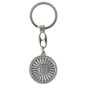 Porte clés argentée de Saint Carlo Acutis Ø 3 cm