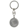 Porte clés argentée de Saint Carlo Acutis Ø 3 cm