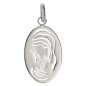 Médaille ovale de la Vierge à l'enfant en argent 925 °/°° H. 2 cm (0.80 gr) Livré en boite.
