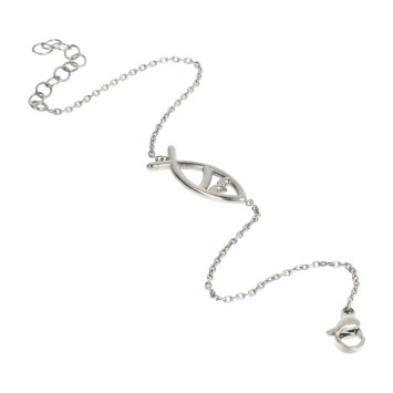 Bracelet ajustable en acier inoxydable avec l’Ictus de couleur argentée.