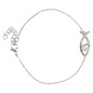 Bracelet ajustable en acier inoxydable avec l’Ictus de couleur argentée.