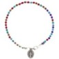 Bracelet tennis en metal avec pierres OZ. Existe de differentes couleurs.