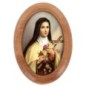Plaque auto en bois d olivier forme ovale H. 4 x 3 cm avec resine de