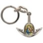 Porte-cles en metal en forme d ancre H. 4 cm avec une resine. Differents Saints