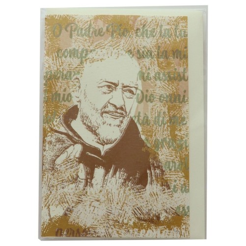 Carte double avec enveloppe – H. 15,5 x 10,5 cm Differents Saints.