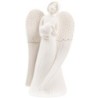 Ange blanc en résine avec décor cœur - hauteur 13,5 cm, livre en boite individuelle.