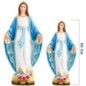 Statue en Fibre de verre, intérieur et extérieur de la Vierge Miraculeuse en couleur. H 100 cm