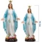 Statue en Fibre de verre, intérieur et extérieur de la Vierge Miraculeuse en couleur. H 100 cm