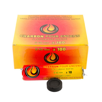 Charbon ardent 33 mm sans fumée allumage rapide encens grains - Escale  Sensorielle