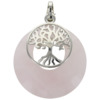 Pendentif avec arbre de vie Ø 2.8 cm, différentes pierres.