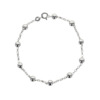 Bracelet dizainier en argent 925 °/°° sur chaîne grains Ø 5 mm (3,74 g). Livré en boîte.