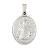 Médaille en acier inoxydable de couleur argenté H. 2.1 cm. Existe avec différents Saints.